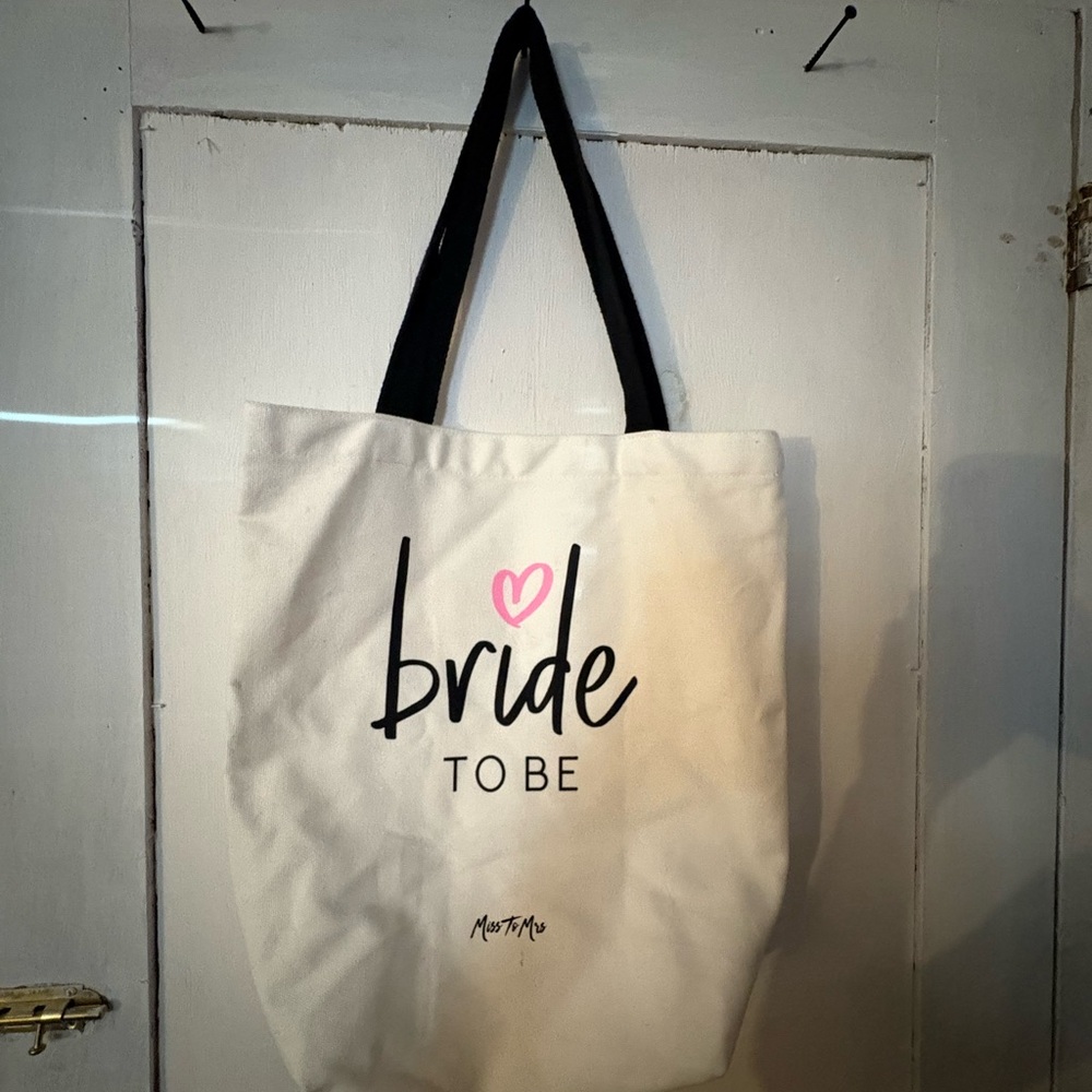 Bride To Be Tote Bag - Cream and Black